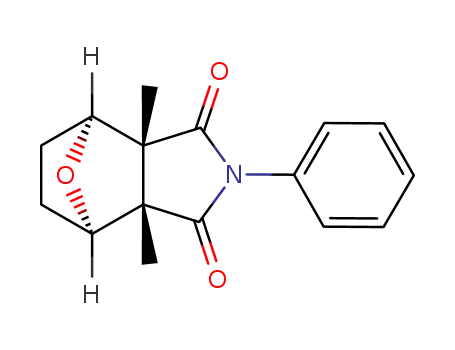 Molecular Structure of 54355-51-0 ((3aR)-3a,4,5,6,7,7a-Hexahydro-3aα,7aα-dimethyl-2-phenyl-4β,7β-epoxy-1H-isoindole-1,3(2H)-dione)
