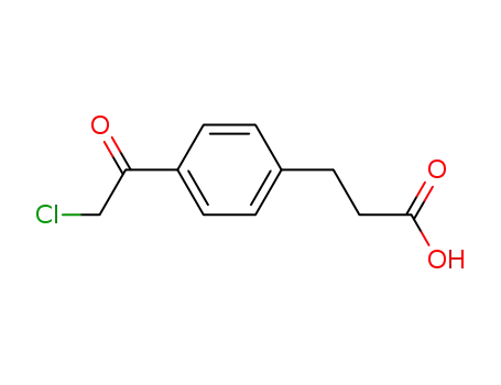 Molecular Structure of 63787-14-4 (Benzenepropanoic acid, 4-(chloroacetyl)-)