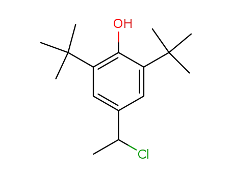 Molecular Structure of 7050-91-1 (Phenol, 4-(1-chloroethyl)-2,6-bis(1,1-dimethylethyl)-)