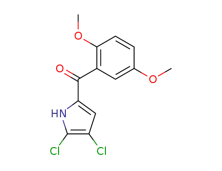 Molecular Structure of 50372-71-9 (Methanone, (4,5-dichloro-1H-pyrrol-2-yl)(2,5-dimethoxyphenyl)-)