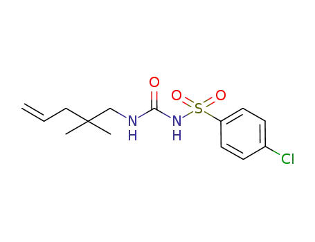 Molecular Structure of 1000848-78-1 (4-chloro-N-(2,2-dimethylpent-4-enylcarbamoyl)benzenesulfonamide)