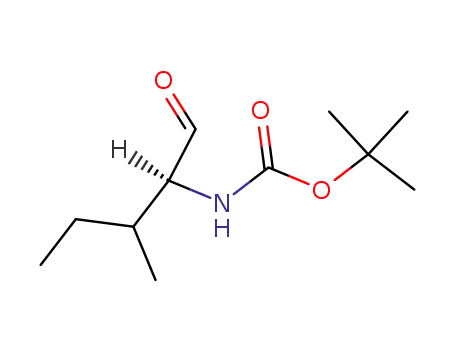 Molecular Structure of 254888-05-6 (Carbamic acid, [(1S)-1-formyl-2-methylbutyl]-, 1,1-dimethylethyl ester (9CI))