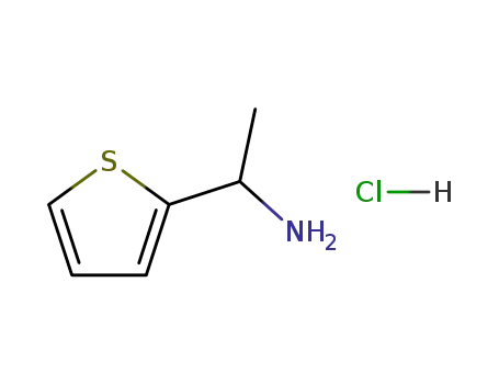 Molecular Structure of 171268-81-8 (1-(thiophen-2-yl)ethan-1-amine hydrochloride)