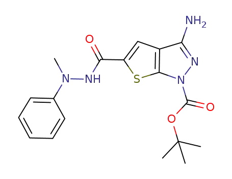 tert-butyl 3-amino-5-(N'-methyl-N'-phenylhydrazinocarbonyl)-thieno[2,3-c]pyrazole-1-carboxylate