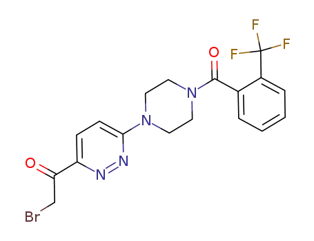 2-bromo-1-(6-{4-[2-(trifluoromethyl)benzoyl]piperazin-1-yl}pyridazin-3-yl)ethanone