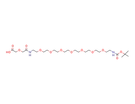 Molecular Structure of 600141-83-1 (O-(2-(BOC-AMINO)-ETHYL)-O-(2-(DIGLYCOLYL-AMINO)ETHYL)EG6)