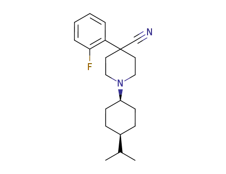 cis-4-(2-fluorophenyl)-1-(4-isopropylcyclohexyl)-4-piperidinecarbonitrile