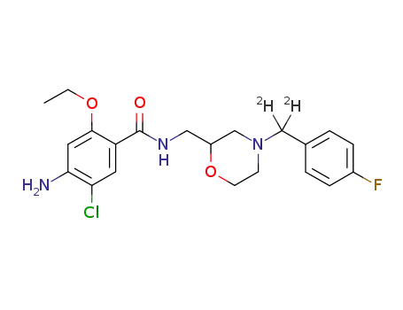 4-amino-5-chloro-2-ethoxy-N-((4-(4-fluorobenzyl)morpholin-2-yl)methyl-d2)benzamide