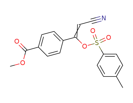 Benzoic acid, 4-[2-cyano-1-[[(4-methylphenyl)sulfonyl]oxy]ethenyl]-,
methyl ester