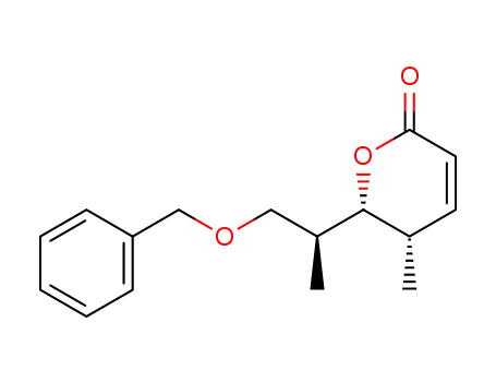2H-Pyran-2-one,
5,6-dihydro-5-methyl-6-[(1S)-1-methyl-2-(phenylmethoxy)ethyl]-,
(5S,6R)-