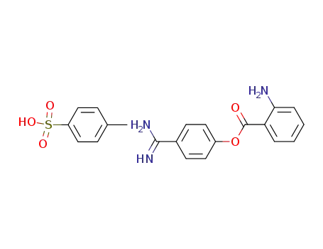 Molecular Structure of 88399-19-3 (Benzenecarboximidamide, 4-[(2-aminobenzoyl)oxy]-,
mono(4-methylbenzenesulfonate))