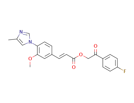 2-(4-fluorophenyl)-2-oxoethyl (E)-3-[3-methoxy-4-(4-methyl-1H-imidazol-1-yl)phenyl]acrylate
