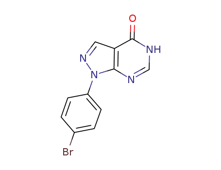 Molecular Structure of 864872-05-9 (1-(4-BroMophenyl)-1H-pyrazolo[3,4-d]pyriMidin-4(5H)-one)