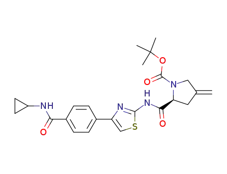 (S)-2-[4-(4-cyclopropylcarbamoyl-phenyl)-thiazol-2-ylcarbamoyl]-4-methylene-pyrrolidine-1-carboxylic acid tert-butyl ester