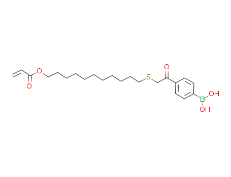 4-(14'-acryloxy-3'-thia-1'-keto)tetradecyl-phenylboronic acid