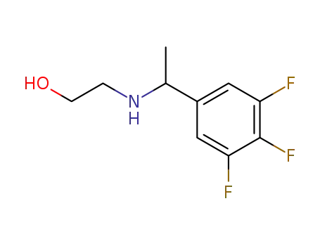 Molecular Structure of 937399-30-9 (2-[1-(3,4,5-trifluorophenyl)ethylamino]ethanol)