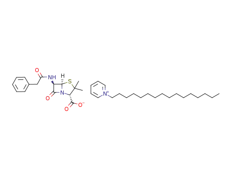 Molecular Structure of 934590-94-0 (hexadecylpyridinium penicillin G)