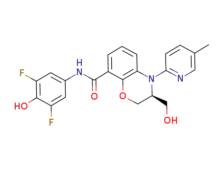 (S)-4-(5-picolin-2-yl)-3-hydroxymethyl-N-(3,5-difluoro-4-hydroxyphenyl)-3,4-dihydro-2H-benzo[1,4]oxazine-8-carboxamide