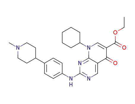 8-cyclohexyl-2-[4-(1-methyl-piperidin-4-yl)-phenylamino]-5-oxo-5,8-dihydro-pyrido[2,3-d]pyrimidine-6-carboxylic acid ethyl ester