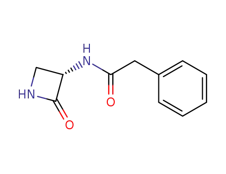 Molecular Structure of 80543-45-9 (Benzeneacetamide, N-(2-oxo-3-azetidinyl)-, (S)-)