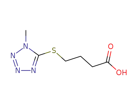 Molecular Structure of 80085-65-0 (Butanoic acid, 4-[(1-methyl-1H-tetrazol-5-yl)thio]-)