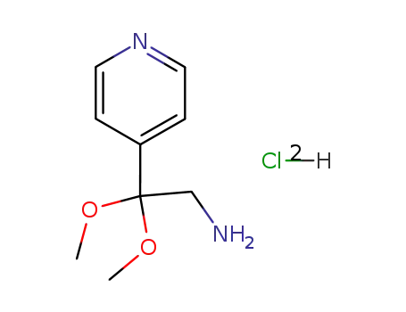 Molecular Structure of 167897-36-1 (2,2-Dimethoxy-2-pyridin-4-yl-ethylamine  dihydrochloride)