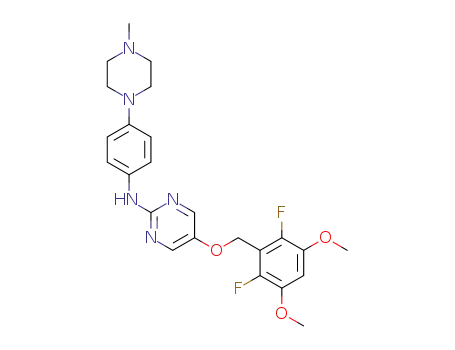 5-[(2,6-difluoro-3,5-dimethoxybenzyl)oxy]-N-[4-(4-methylpiperazin-1-yl)phenyl]pyrimidin-2-amine