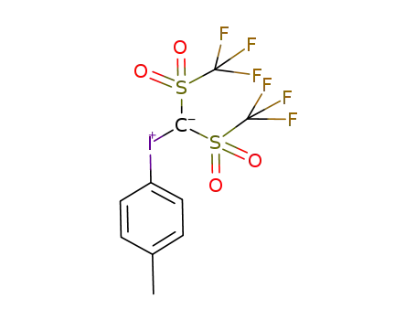 Molecular Structure of 1010117-79-9 (p-methylphenyliodonium bis(trifluoromethylsulfonyl)methylide)