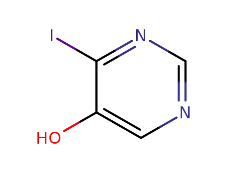 Molecular Structure of 161286-33-5 (5-Pyrimidinol, 4-iodo-)
