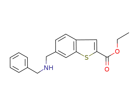Benzo[b]thiophene-2-carboxylic acid, 6-[[(phenylmethyl)amino]methyl]-,
ethyl ester