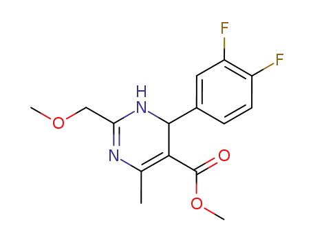 Molecular Structure of 200052-17-1 (6-(3,4-difluorophenyl)-1,6-dihydro-5-methoxycarbonyl-2-methoxymethyl-4-methylpyrimidine)