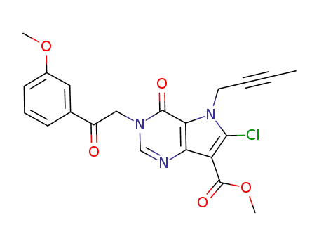 5-but-2-ynyl-6-chloro-3-[2-(3-methoxy-phenyl)-2-oxo-ethyl]-4-oxo-4,5-dihydro-3H-pyrrolo[3,2-d]pyrimidine-7-carboxylic acid methyl ester