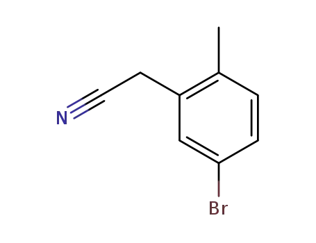 Molecular Structure of 1231244-85-1 (2-(5-bromo-2-methylphenyl)acetonitrile)