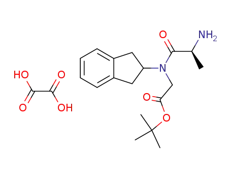 Glycine, N-L-alanyl-N-(2,3-dihydro-1H-inden-2-yl)-, 1,1-dimethylethyl
ester, ethanedioate (1:1)