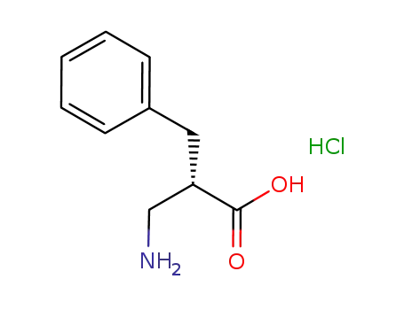 Molecular Structure of 1276055-51-6 ((R)-3-aMino-2-benzylpropanoic acid-HCl)