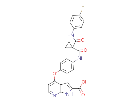 4-[(4-{[(1-{[(4-fluorophenyl)amino]carbonyl}cyclopropyl)carbonyl]amino}phenyl)oxy]-1H-pyrrolo[2,3-b]pyridine-2-carboxylic acid