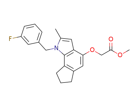Acetic acid,
[[1-[(3-fluorophenyl)methyl]-1,6,7,8-tetrahydro-2-methylcyclopent[g]indol-
4-yl]oxy]-, methyl ester
