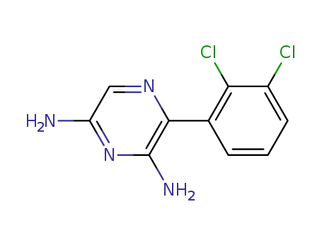 Molecular Structure of 212778-83-1 (2,6-DIAMINO-3-(2,3-DICHLOROPHENYL)-PYRAZINE)
