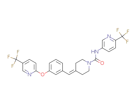 Molecular Structure of 1020323-81-2 (N-[6-(trifluoromethyl)pyridin-3-yl]-4-(3-{[5-(trifluoromethyl)pyridin-2-yl]oxy}benzylidene)piperidine-1-carboxamide)