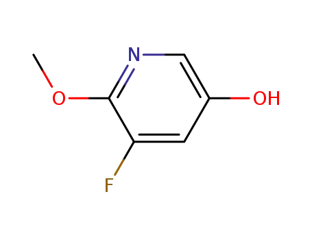 Molecular Structure of 124432-71-9 (3-Pyridinol,5-fluoro-6-methoxy-(9CI))