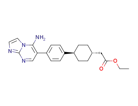 Cyclohexaneacetic acid, 4-[4-(7-aminopyrazolo[1,5-a]pyrimidin-6-yl)phenyl]-, ethyl ester, trans-