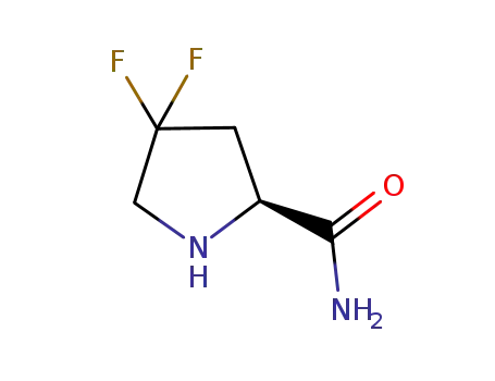 Molecular Structure of 719267-96-6 (2-Pyrrolidinecarboxamide,4,4-difluoro-,(2S)-(9CI))