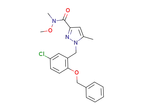 1-({5-chloro-2-[(phenylmethyl)oxy]phenyl}methyl)-N,5-dimethyl-N-(methyloxy)-1H-pyrazole-3-carboxamide