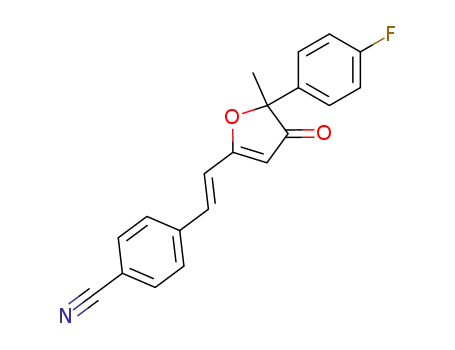 Benzonitrile,
4-[2-[5-(4-fluorophenyl)-4,5-dihydro-5-methyl-4-oxo-2-furanyl]ethenyl]-,
(E)-