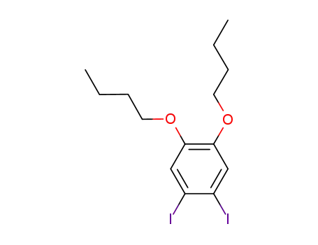 Molecular Structure of 1005340-01-1 (1,2-Diiodo-4,5-di-n-butoxybenzene)