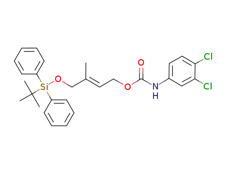Molecular Structure of 1009734-59-1 ((2E)-4-(tert-butyl(diphenyl)silyloxy)-3-methylbut-2-en-1-yl (3,4-dichlorophenyl)carbamate)