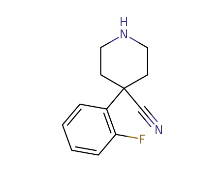 Molecular Structure of 252002-43-0 (4-(2-fluorophenyl)piperidine-4-carbonitrile)