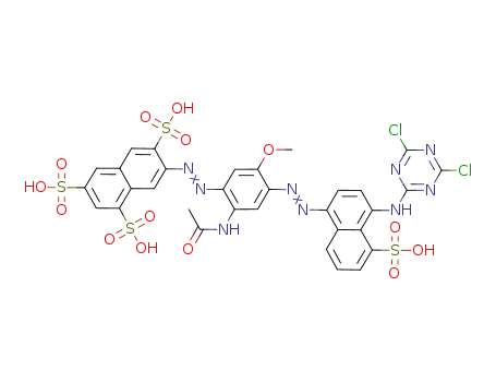 Molecular Structure of 1025062-43-4 (C<sub>32</sub>H<sub>23</sub>Cl<sub>2</sub>N<sub>9</sub>O<sub>14</sub>S<sub>4</sub>)