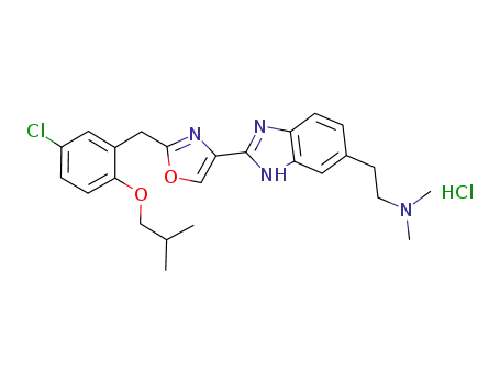 (2-{2-[2-({5-chloro-2-[(2-methylpropyl)oxy]phenyl}methyl)-1,3-oxazol-4-yl]-3H-benzimidazol-5-yl}ethyl)dimethylamine hydrochloride