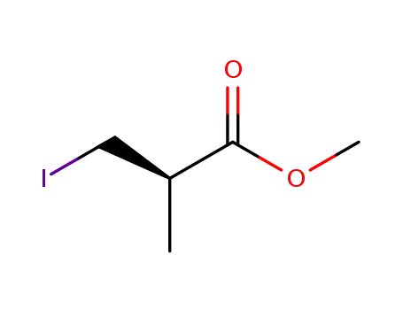 Molecular Structure of 110556-30-4 (Propanoic acid, 3-iodo-2-methyl-, methyl ester, (R)-)